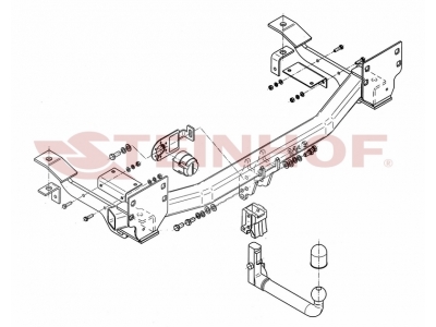 Фаркоп Steinhof шар BMC съёмный для Land Rover Range Rover Vogue 2002-2012