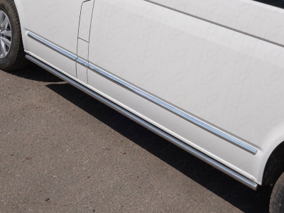 Пороги труба 42 мм ТСС для Volkswagen Caravelle T6 Long 2015-2021