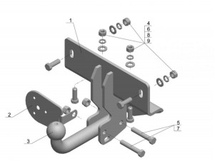 ТСУ Фаркоп Avtos на Тагаз Tager № TD 113